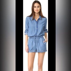 Splendid long sleeve chambray romper small